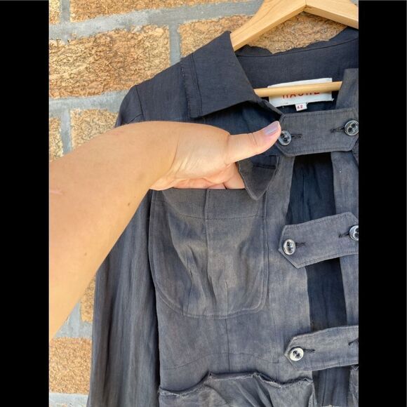 HACHE linen blend cropped jacket 42 - Picture 4 of 8